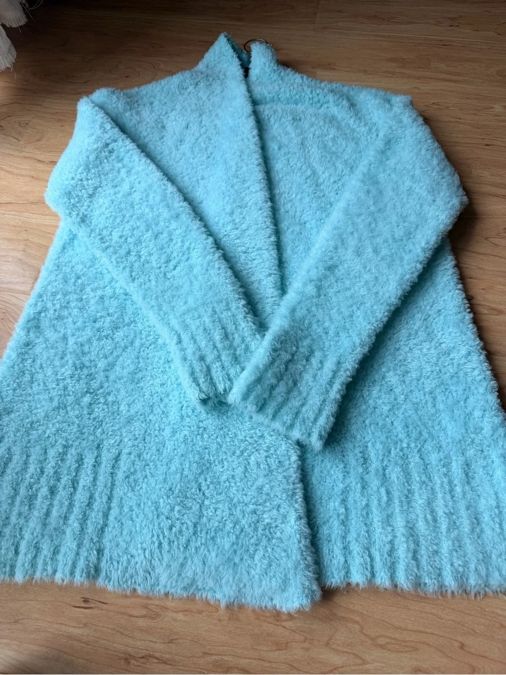 Lilly Pulitzer Merino wool blend Sea Glass Aqua Basia Cardigan L